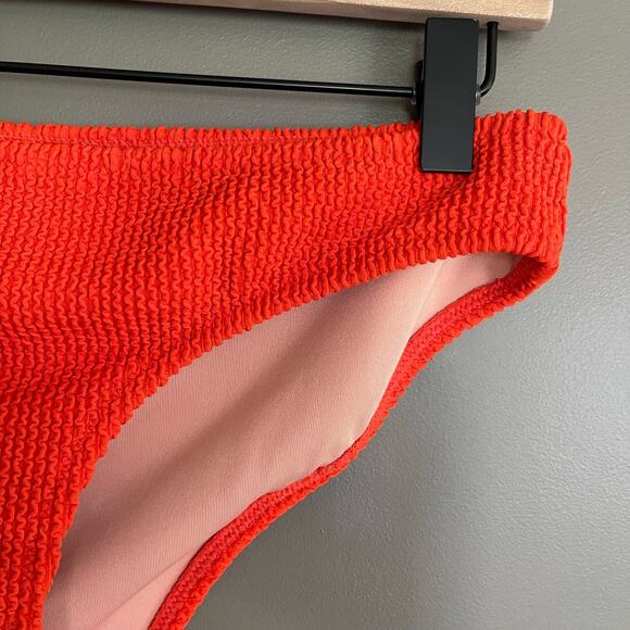J. Crew Textured hipster full-coverage bikini bottom Guarana Orange Size Small‎ - Picture 7 of 14